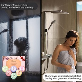 Elaunva Shower Steamers,30g*6 PCS,Aromatherapy,Fragrance,with Lavender/Peppermint/Orange/Eucalyptus/Rose/Watermelon Scent,Gifts for Friends/Mom/Mother/Girlfriend Christmas Gifts Home Spa (PINK-6SET)
