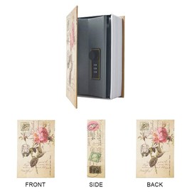 Diversion Book Safe Storage Box, Dictionary Secret Safe Can with Security Combination Lock/Key, Diversion Book Hidden Safe (Combination, Rose)