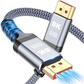 DisplayPort  1.4, [VESA Certified] 8K 4K DP , Display Port  [8K@60Hz, 4K@144Hz, 2K@240Hz, 32.4Gbps], High Refresh Rate for Gaming , HBR3, HDR - Color: 9.8 Feet