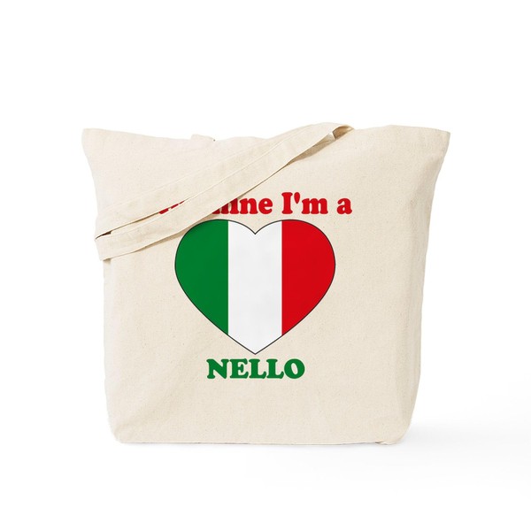 CafePress Nello, Valentine's Day Tote Bag Reusable Natural Beige Canvas