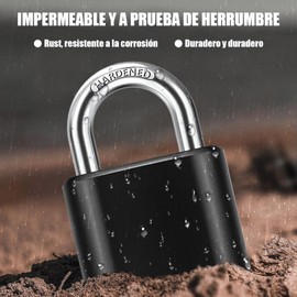 Diyife Grande Gran Resistencia Aleación de Zinc Candado Exterior, [Impermeable] Candado de Combinación de 4 Dígitos con Diámetro del Haz 8MM, para Garaje, Portal, Valla, Escolar, Taquilla, Negro