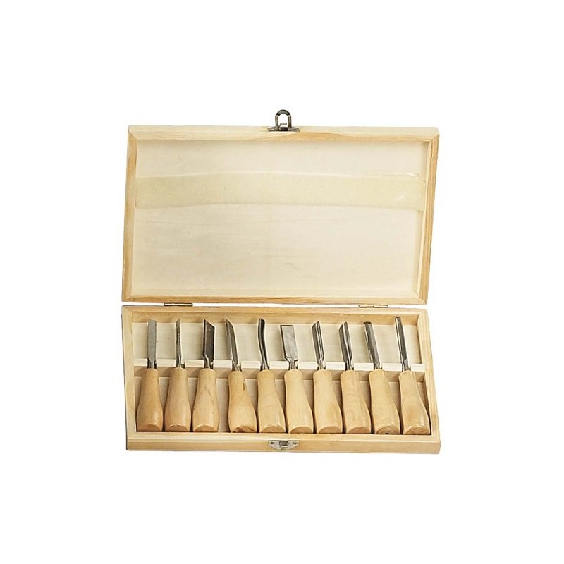 WEDGE 10 Piece Wood Chisel Set | Professional Carving &