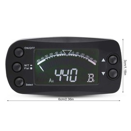 Demeras Tuner Metronome Clip On Tuner 2 in 1 Portable LCD Tuner and Metronome for Clip-on with Colourful LED Display for Guitar Bass Violin Ukulele Regulator