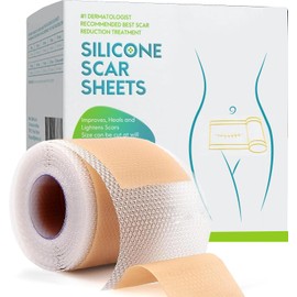 Premium Wundpflaster (5 Meter) – Narbenreduzierer – Professionelle medizinische Silikonfolien reduzieren und verhindern hypertrophe oder cheloide Narben, Verbrennungen und Schnitte