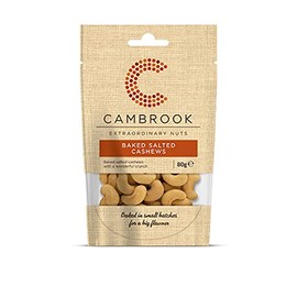 Cambrook Baked Salted Cashews 80g (Pack of 9)