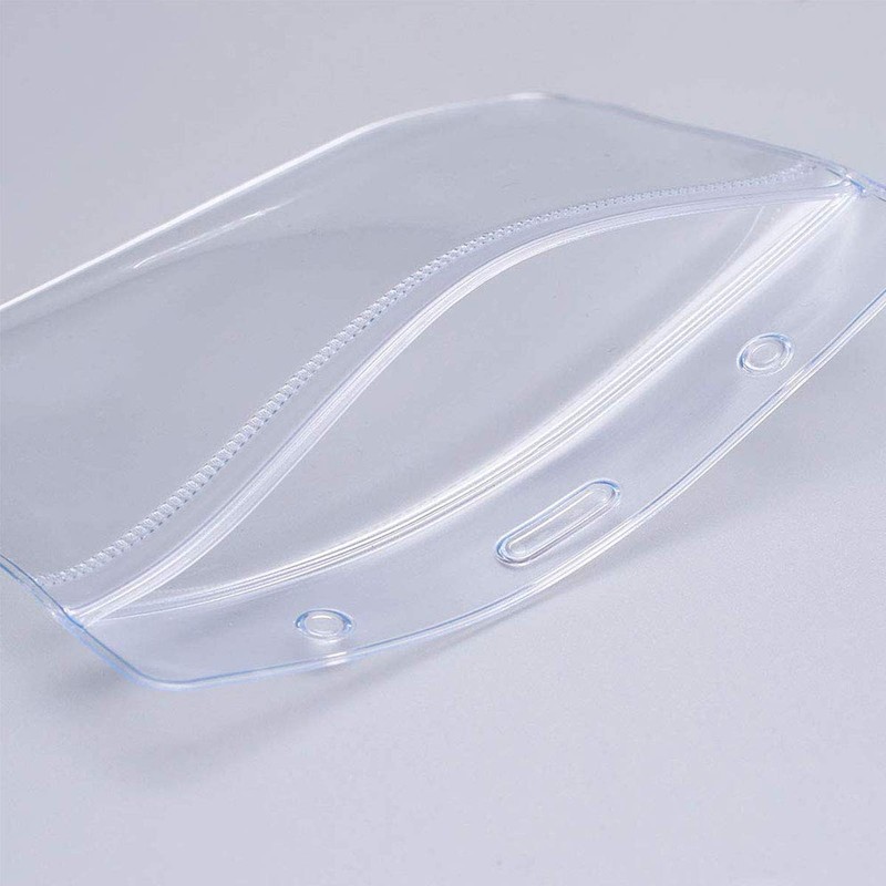20 Pcs Clear Plastic Waterproof ID Badge Holder Badge Holder