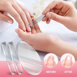 RedFlow Glass Nail File,Nail Buffer Set Contains 2 Nano Glass Nail Files and 1 Nano Glass Foot File,Professional Manicure Set,Nail Files for Natural N