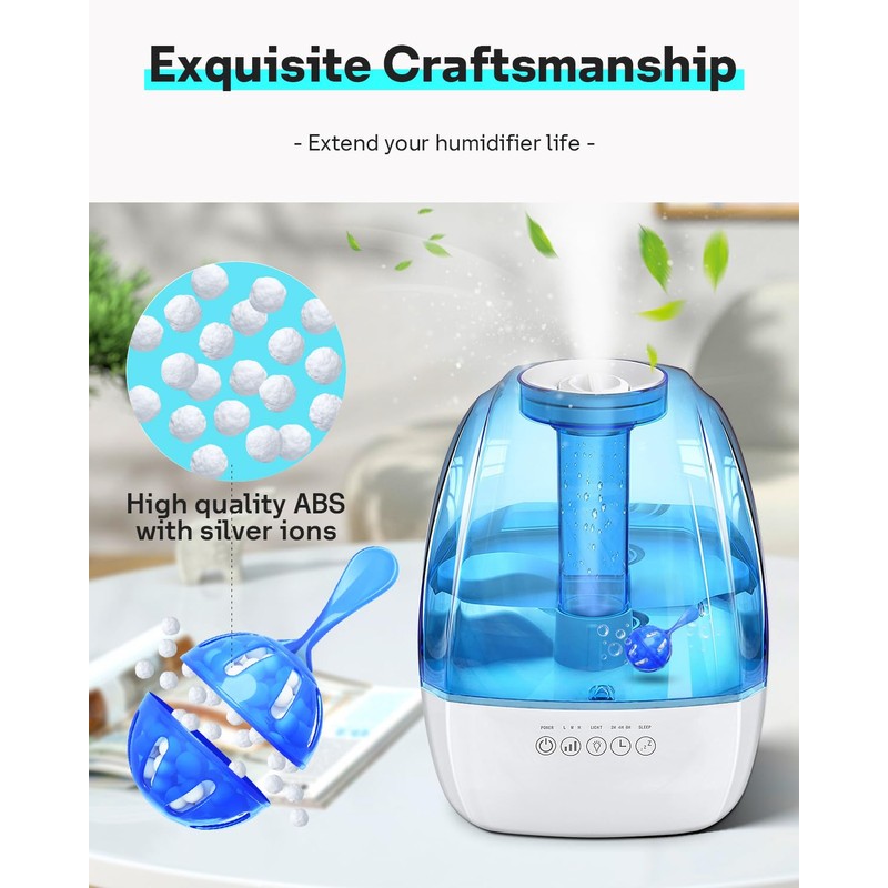 Leemone Humidifier Cleaner 12 Pack, Demineralization Cleaning Ball, Works in