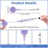 30pcs Purple Beadable Badge Reels Making Kits - Beaded Blank