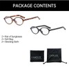 YAMEIZE Oval Blue Light Glasses Women Men - Small Anti