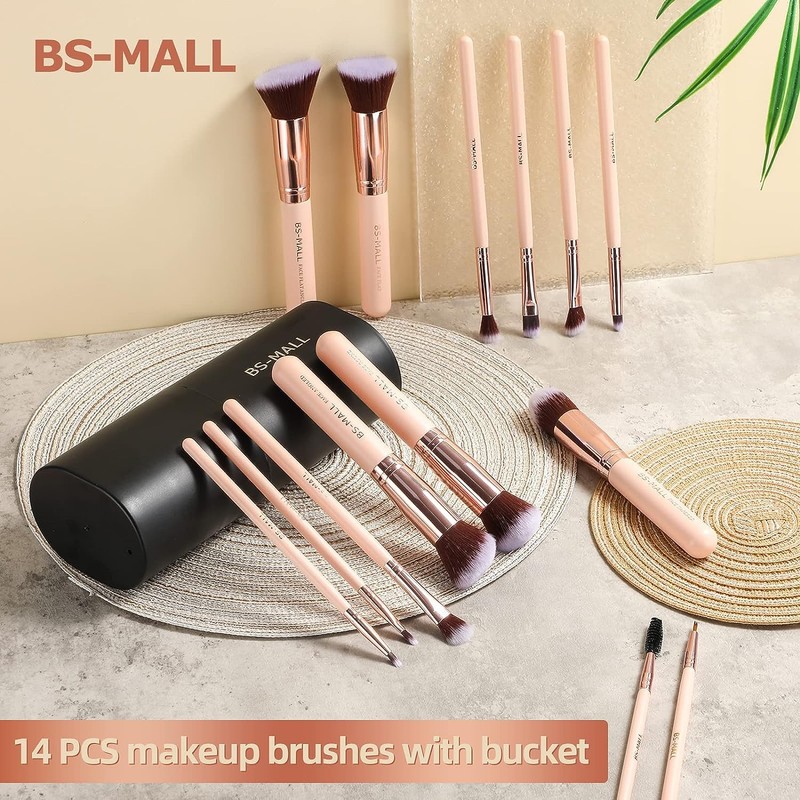 BS-MALL Brochas de maquillaje sintéticas de primera calidad, correctores de