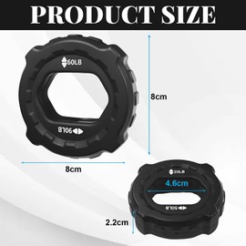 Wrist Trainer, Grip Strength Gauge, 2 Resistance Levels, Forearm Trainer, Portable Finger Training, Kneading Ball for Hands Therapy for Forearm and Hand Strength Training, Pack of 2, Black