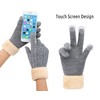 Simplicity Women's Gloves Three Fingers Knit Touchscreen Gloves, Grey