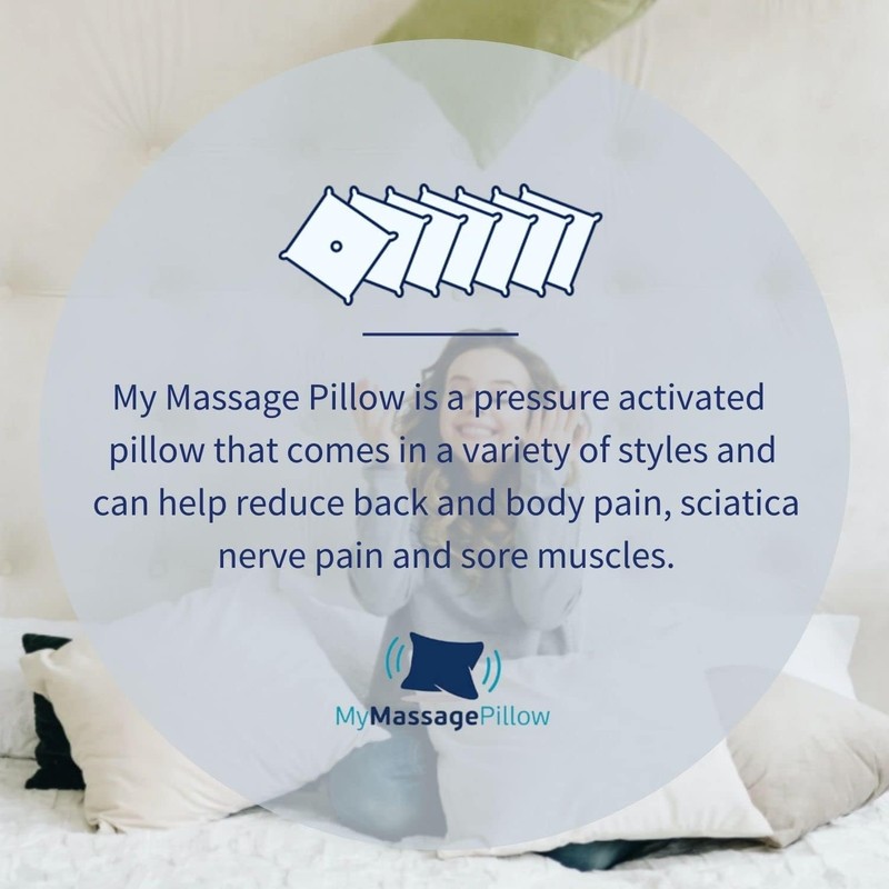 Mymassagepillow- Pressure Activated Massage Pillow for Back, Neck, Feet, &
