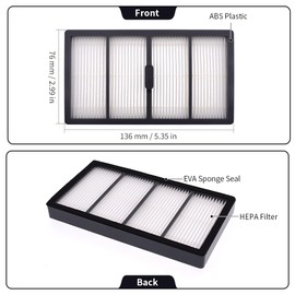 Neutop High Efficiency Filters Replacement Compatible with iRobot Roomba S Series S9 9150 S9+ Plus 9550 Robot Vacuums, 8-Pack.