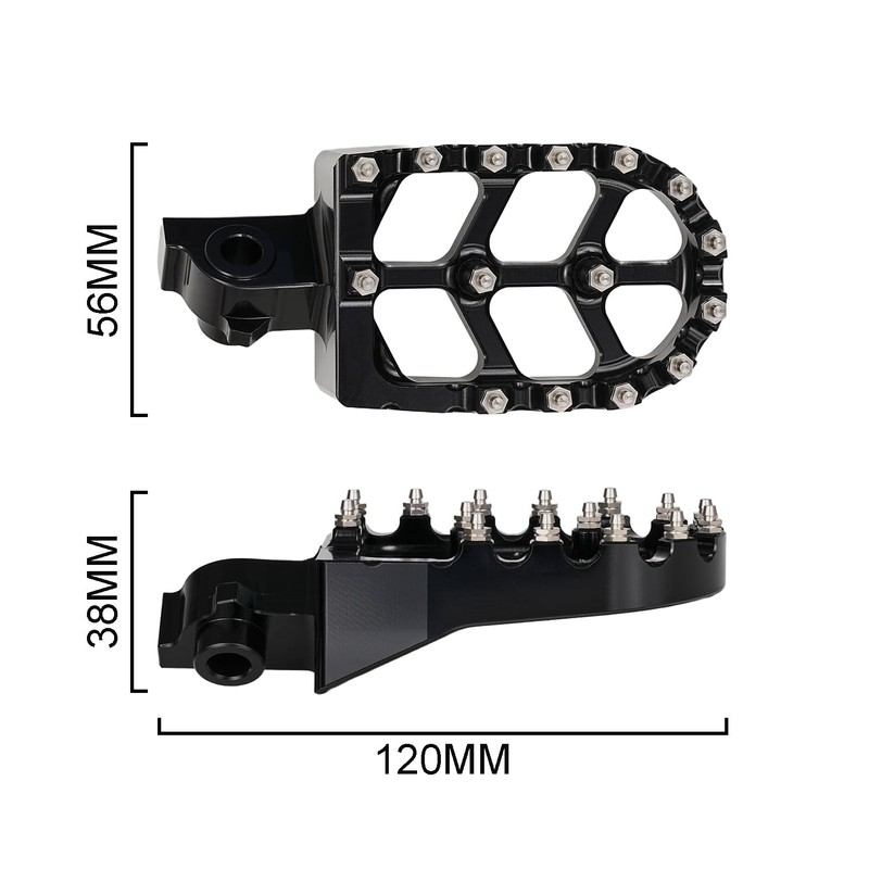 CHANGCHENG Electric Dirt Bike Foot Pegs for Ebike STRIKE SHADOW-Black