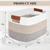 Cotton Rope Storage Basket Woven Shelf Storage Bin with Detachable