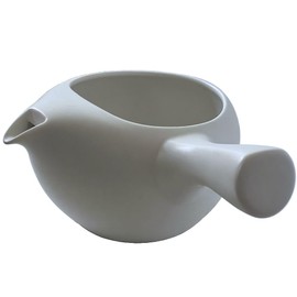 Landscape Dot Com Tokoname Yaki, Large Teapot, No Lid, Green Tea, Cold Tea, Made in Japan (White Mat, 22.2 fl oz (660 ml)