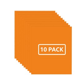 FUNKAKA Orange HTV Heat Transfer Vinyl Bundle, 12" x 10" Glossy Orange Iron on Vinyl for T-Shirt, 10 Sheets Sticky HTV Vinyl for All Cutter Machines Easy to Cut & Weed for Heat Vinyl Design