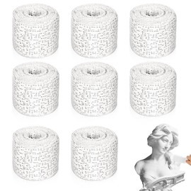 MOKIDO Plaster Bandage Set, 8 Rolls of Gibs-Binding for Crafts, 5 cm x 2.7 m Plaster Bandage Roll, Baby Belly Plaster Print, Plaster Bandages for Crafts, Baby Belly Model Making Art, Quick Drying