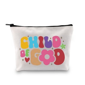 Religious Themed Gift Goddaughter Gift Believer Gift Baptism Day Gift Spiritual Christian Gift For Godchild Child Of God Makeup Bag (Child Of God Bag)