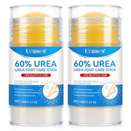 Uruses 2Pack Crema de Urea 60% más 2% Ácido Salicílico Barra de Cuidado para Pies, Crema para Pies para Eliminar Callos, Barra Hidratante para Pies pa