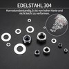 Pack of 980 Locking Nuts with Flat Washers Assortment, Screw