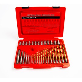 LONKER Screw Extractor and Drill bit kit, Broken Bolt Extractor, Drill bit and Screw Screw Extractor for Removing Broken Studs, Bolts, Allen Screws, and Accessories, 5/64" to 1/2", 35-Piece Set