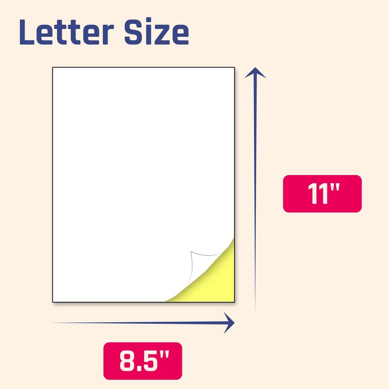 30 Sheets, Printable White Sticker Paper, Laser/Inkjet Printing - Matte,