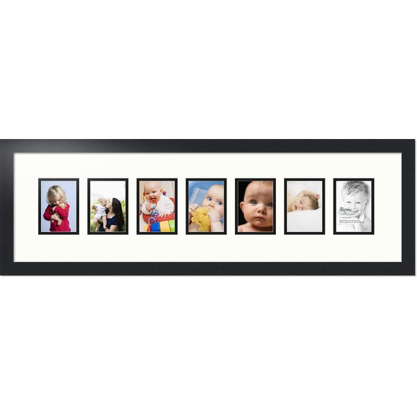 Art to Frames Double-Multimat-1025-754/89-FRBW26079 34.5 by 9-Inch Picture Frame, 1.25-Inch