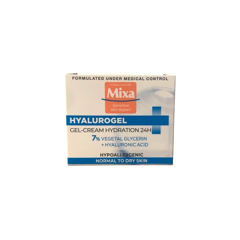 Mixa Hyalurogel Gel Crema Hidratación Intensiva para Piel Deshidratada Normal