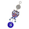 Blue Eye Owl Keychain Good Luck Beautiful Blessing Amulet Car