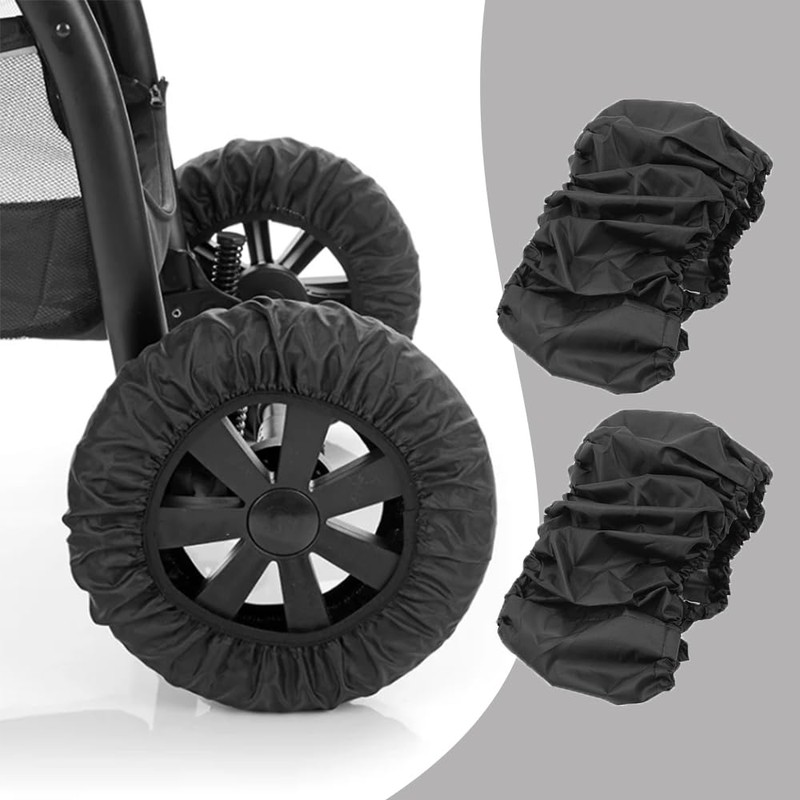 Baby Stroller Wheel Cover - Noise Reducing & Anti-Scratch Cart