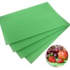 Zodazoqa 6Pcs Breathable Refrigerator Liners, Washable Reusable, Green