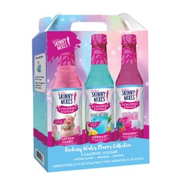 Jordan's Skinny Mixes Sugar Free Syrup Trio Sampler Pack – Mermaid, Unicorn & Cotton Candy, As Seen on Watertok, Drink Mix for Iced Tea, Lemonade & More, Zero Calorie, 12.6 Fl Oz Each (pack of 3)