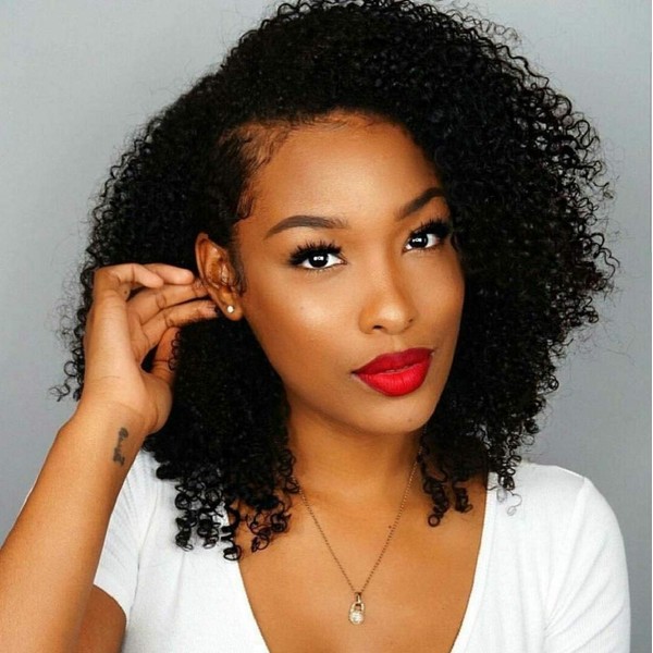 BLY Mongolian Afro Kinky Curly Human Hair 3 Bundles (8 8 8inches) Unprocessed Hair Weave Weft Big Hair for Black Women Natural Color