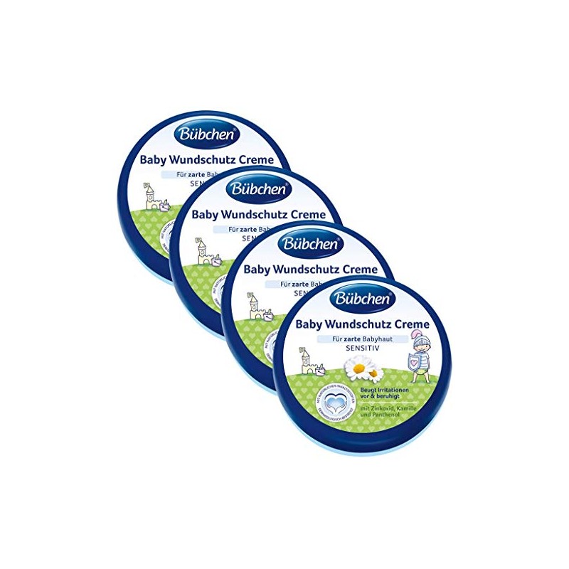 Bübchen Baby Wound Protection Cream, 4 Pack (4 x 150ml)