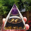 VBNZBK Orgonite Pyramid Crystals Pyramid Large Gemstones Pyramids Zodiac Sign