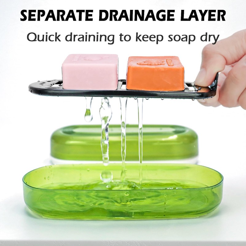 AIDIMMING Shampoo Bar Holder, Travel Soap Case,Shampoo & Conditioner Bar