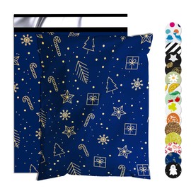 Jowlroel Christmas Poly Mailer 6x9 Inch 100 Pcs, Waterproof and Tear-Resistant Shipping Bags for Clothing, Strong Mailing Bags with Self-Seal, Cute Packaging Bags for Small Business - Starrysky
