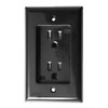 Construct Pro Single Gang Recessed Dual Power Tamper-Resistant Outlet (Black)