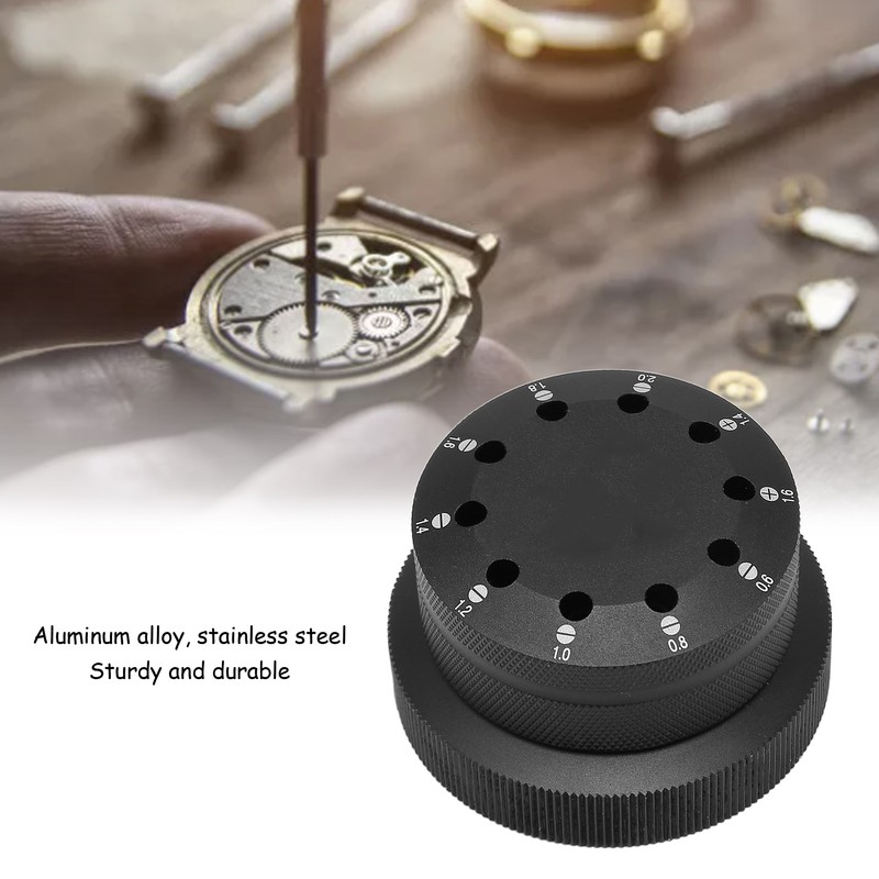 Screwdriver Base Professional Multifunctional Display Watch Screwdriver Rotating Base Black