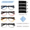 VisiWell 4 Pack Progressive Multifocus Reading Glasses Blue Light Blocking