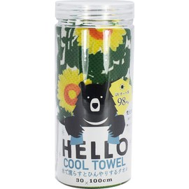 Hyundai Department Store Cool Towel Hello BEAR 11.8 x 39.4 inches (30 x 100 cm), Sunflower