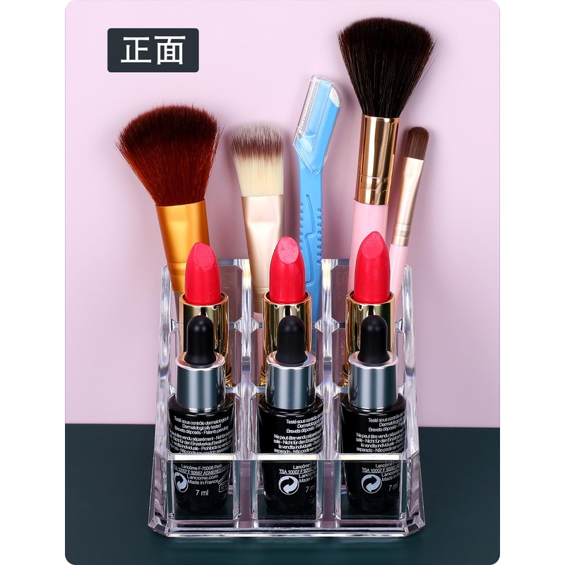 MOSIKER Lipstick Case, Acrylic, Cute, Mini Makeup Box, Lipstick Storage