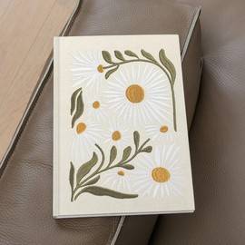 Lady Jayne Flower Market Daisy Embroidered Fabric Journal (83288)