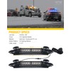 LUMENIX LED Emergency Dash Strobe Lights Aluminum, Front Windshield Visor