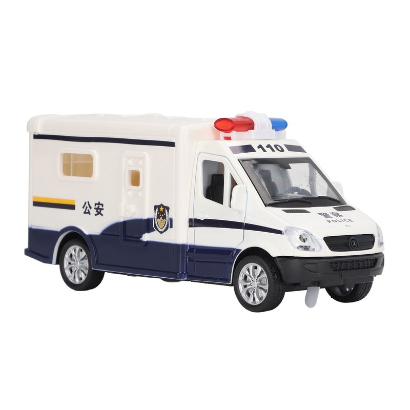 Kids Vehicle Toy 4 Door Opening Simulated Pull Back Alloy