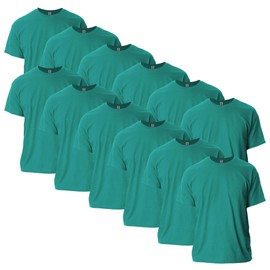Gildan Adult Ultra Cotton T-Shirt, Style G2000, Multipack, Galapagos Blue (12-Pack), Large