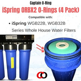 Captain O-Ring - Anillos tóricos ORBX2 de repuesto para filtro de agua para toda la casa iSpring WGB22B, WGB32B Series (paquete de 4)